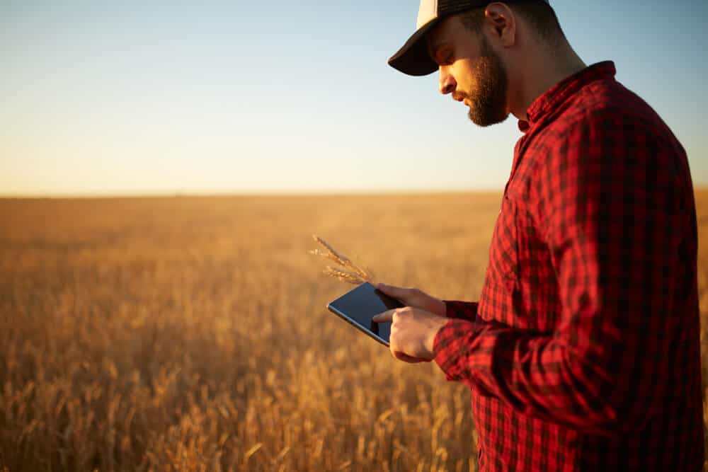 Produtor rural em sua lavoura